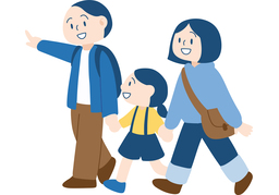 go over toのイラスト